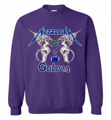 Metallica Florida Gators Logo Crewneck Sweatshirt - zezetee