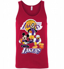 Mickey Goofy Donald Loves Los Angeles Lakers Basketball Fans Tank - zezetee