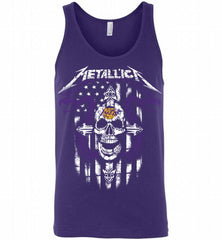 Metallica Snake Skull Los Angeles Lakers Logo Tank - zezetee