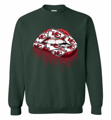 Lip Kansas City Chiefs Football Crewneck Sweatshirt - zezetee
