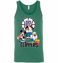 Mickey Goofy Donald Loves Los Angeles Clippers Basketball Fans Tank - zezetee
