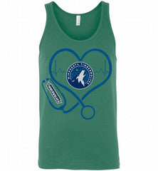 Nurse Heartbeat Love MinnesotaTimberwolves Tank - zezetee