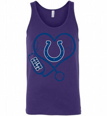 Nurse Heartbeat Indianapolis Colts Tank - zezetee