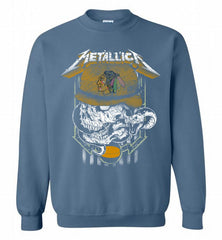 Metallica Skull Snake Chicago Blackhawks Crewneck Sweatshirt - zezetee