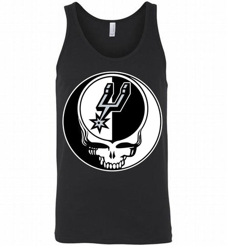 San Antonio Spurs Grateful Dead Logo Band Tank - zezetee