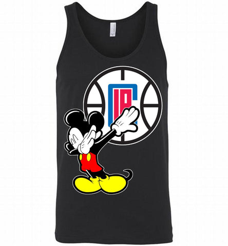 Disney Mickey Mouse Dabbing Los Angeles Clippers Tank - zezetee