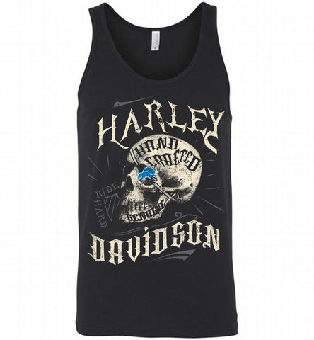 HARLEY DAVIDSON SKULL Detroit Lions Tank - zezetee