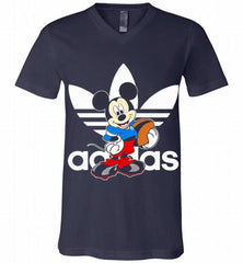 ADIDAS RUGBY MICKEY MOUSE DISNEY SPORTS V-Neck Shirt - zezetee