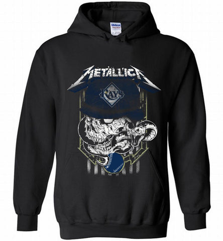 Metallica Skull Tampa Bay Rays Logo Hoodie - zezetee