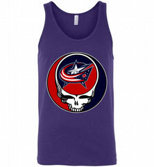 NHL TEAM COLUMBUS BLUE JACKETS X GRATEFUL DEAD LOGO BAND Tank - zezetee