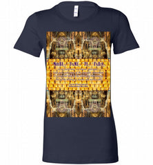 Notre-Dame Cathedral Rose Stained Glass Candles Novel Quote Bella Ladies Tee - zezetee