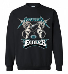 Metallica Philadelphia Eagles Logo Crewneck Sweatshirt - zezetee