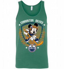 NHL Hockey Mickey Mouse Edmonton Oilers Disney Tank - zezetee