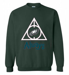 PHILADELPHIA EAGLES DEATHLY HALLOWS ALWAYS GIFT Crewneck Sweatshirt - zezetee