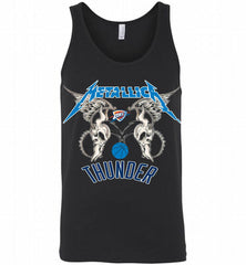 Metallica Oklahoma City Thunder Logo Tank - zezetee