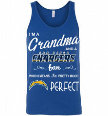 I'M A Grandma And A Chargers Fans I'm Pretty Much Perfect Tank - zezetee