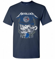 Metallica Skull Toronto Blue Jays Logo Shirt - zezetee