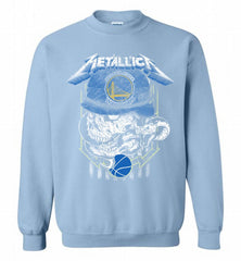 Metallica Skull Snake Golden State Warriors Crewneck Sweatshirt - zezetee