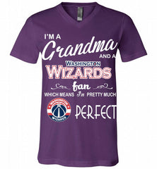 I'M A Grandma And A Washington Wizards Fans Perfect V-Neck Shirt - zezetee