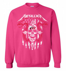 Metallica Snake Skull Carolina Hurricanes Logo Crewneck Sweatshirt - zezetee