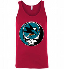 NHL TEAM SAN JOSE SHARKS X GRATEFUL DEAD LOGO BAND Tank - zezetee