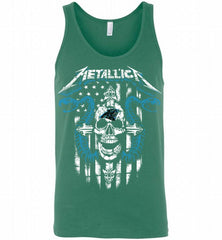 Metallica Snake Skull Carolina Panthers Logo Tank - zezetee
