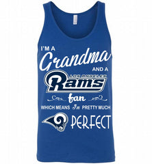 I'M A Grandma And A Los Angeles Rams Fans I'm Pretty Much Perfect Tank - zezetee