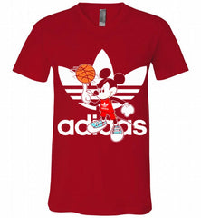 ADIDAS BASKETBALL MICKEY MOUSE DISNEY SPORTS V-Neck Shirt - zezetee