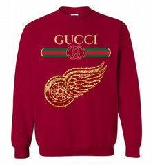 Gucci Detroit Red Wings Logo Crewneck Sweatshirt - zezetee