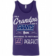 I'M A Grandpa And A New York Giants Pretty Much Perfect Tank - zezetee