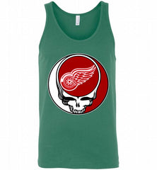 NHL TEAM DETROIT RED WINGS X GRATEFUL DEAD LOGO BAND Tank - zezetee