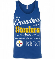 I'M A Grandma And A Pittsburgh Steelers Fans I'm Pretty Much Perfect Tank - zezetee