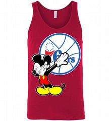 Disney Mickey Mouse Dabbing Philadelphia 76ers Tank - zezetee