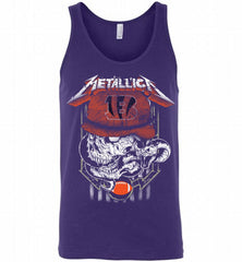 Metallica Skull Snake Cincinnati Bengals Tank - zezetee