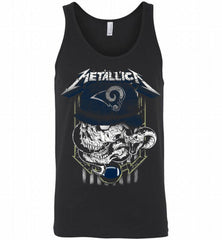 Metallica Skull Snake Los Angeles Rams Tank - zezetee