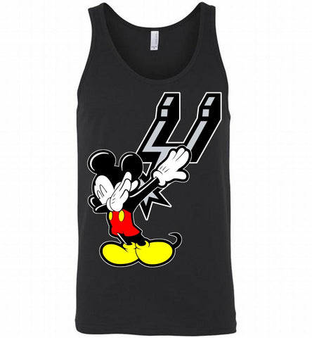 Disney Mickey Mouse Dabbing San Antonio Spurs Tank - zezetee