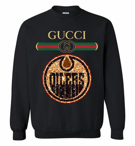 Gucci Edmonton Oilers Logo Crewneck Sweatshirt - zezetee