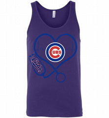 Nurse Heartbeat Chicago Cubs Tank - zezetee