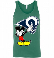 Disney Mickey Mouse Dabbing Los Angeles Rams Tank - zezetee