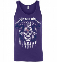 Metallica Snake Skull Columbus Blue Jackets Logo Tank - zezetee