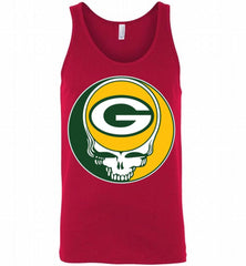 NFL GREEN BAY PACKERS GRATEFUL DEAD FAN FAN FOOTBALL Tank - zezetee