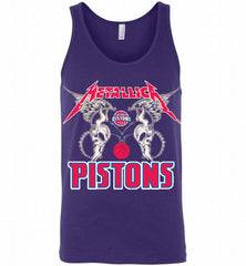Metallica Detroit Pistons Logo Tank - zezetee