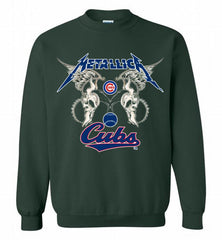 Metallica Chicago Cubs Logo Crewneck Sweatshirt - zezetee