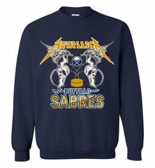 Metallica Buffalo Sabres Logo Crewneck Sweatshirt - zezetee