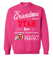I'M A Grandma And An Utah Utes Fan Crewneck Sweatshirt - zezetee