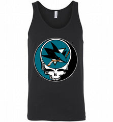 NHL TEAM SAN JOSE SHARKS X GRATEFUL DEAD LOGO BAND Tank - zezetee