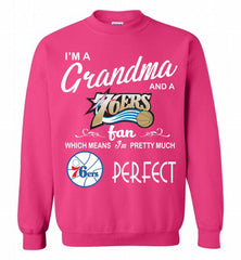 I'M A Grandma And A Philadelphia 76ers Fans Perfect Crewneck Sweatshirt - zezetee