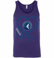 Nurse Heartbeat Love MinnesotaTimberwolves Tank - zezetee