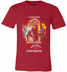 AQUAMAN I WILL DRINK FIREBALL HERE THERE I WILL DRINK FIREBALL EVERYWHERE Canvas USA - zezetee