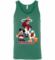 Mickey Goofy Donald Loves Miami Heat Basketball Fans Tank - zezetee